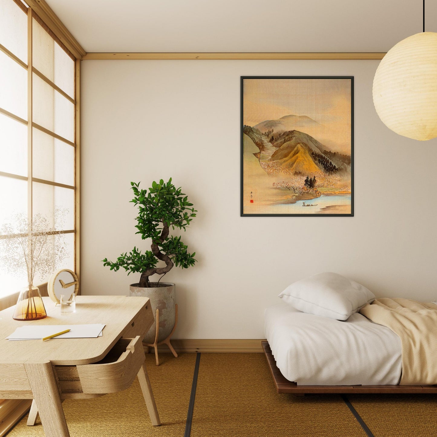 Blüten am Fluss (Kawabata Gyokushō)