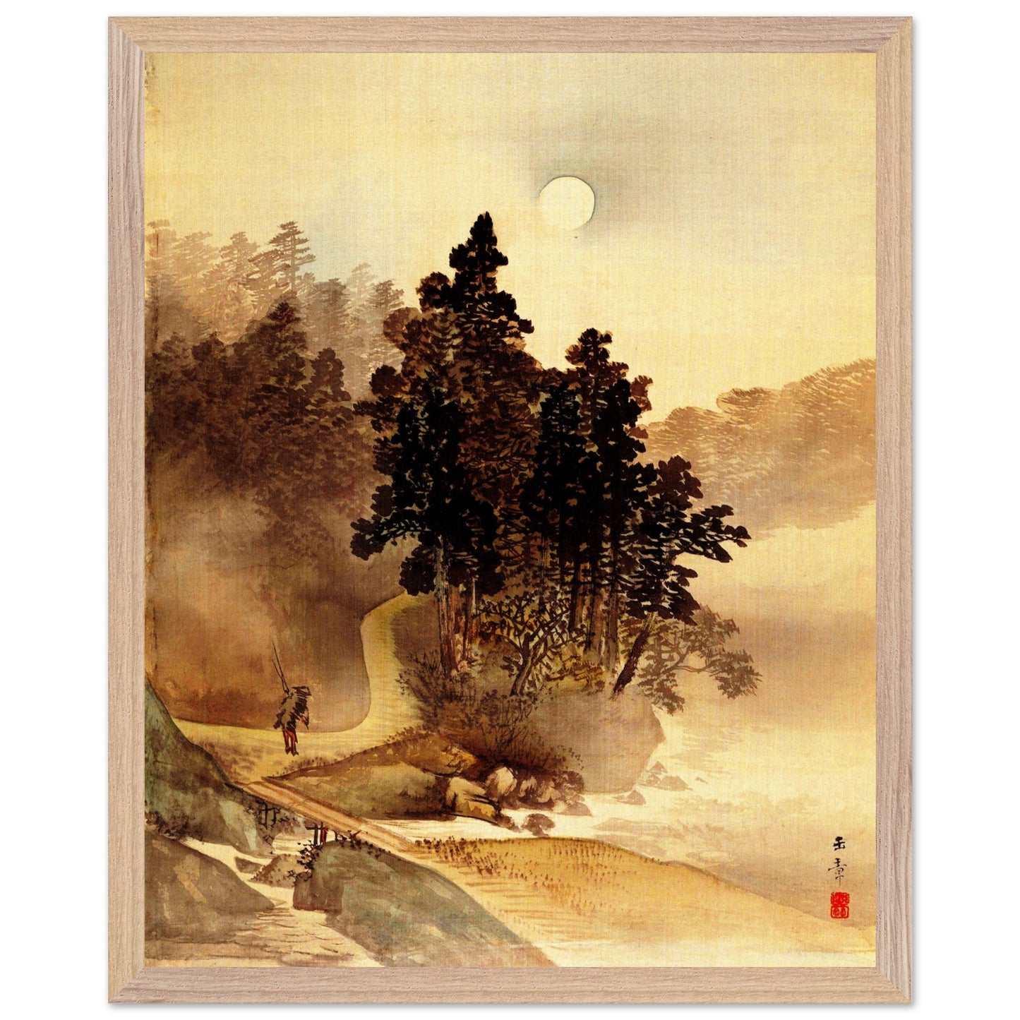 Reisen bei Mondschein (Kawabata Gyokushō)