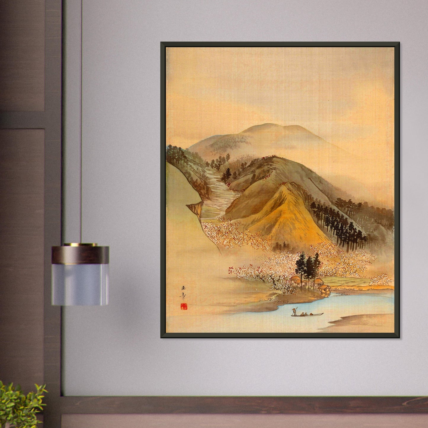 Blüten am Fluss (Kawabata Gyokushō)
