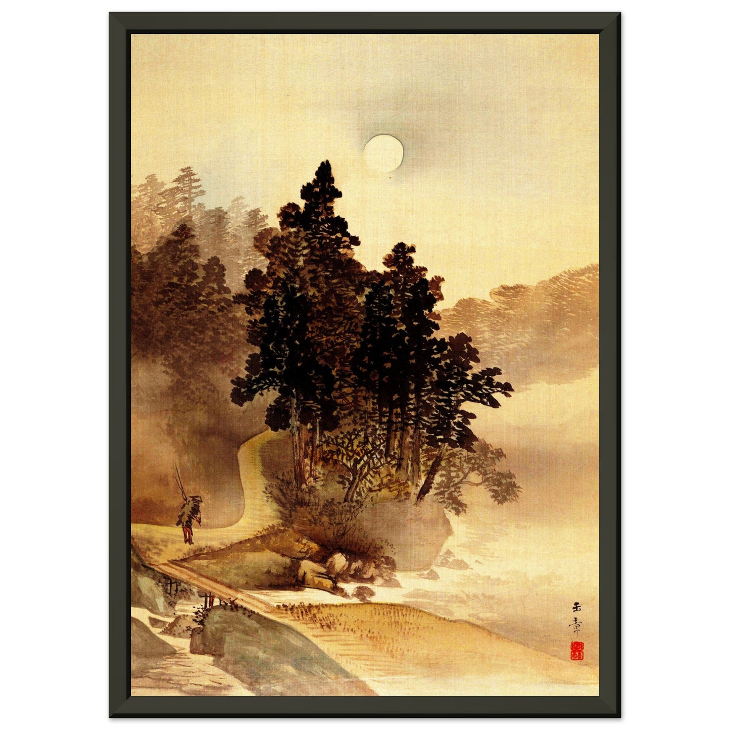 Reisen bei Mondschein (Kawabata Gyokushō)