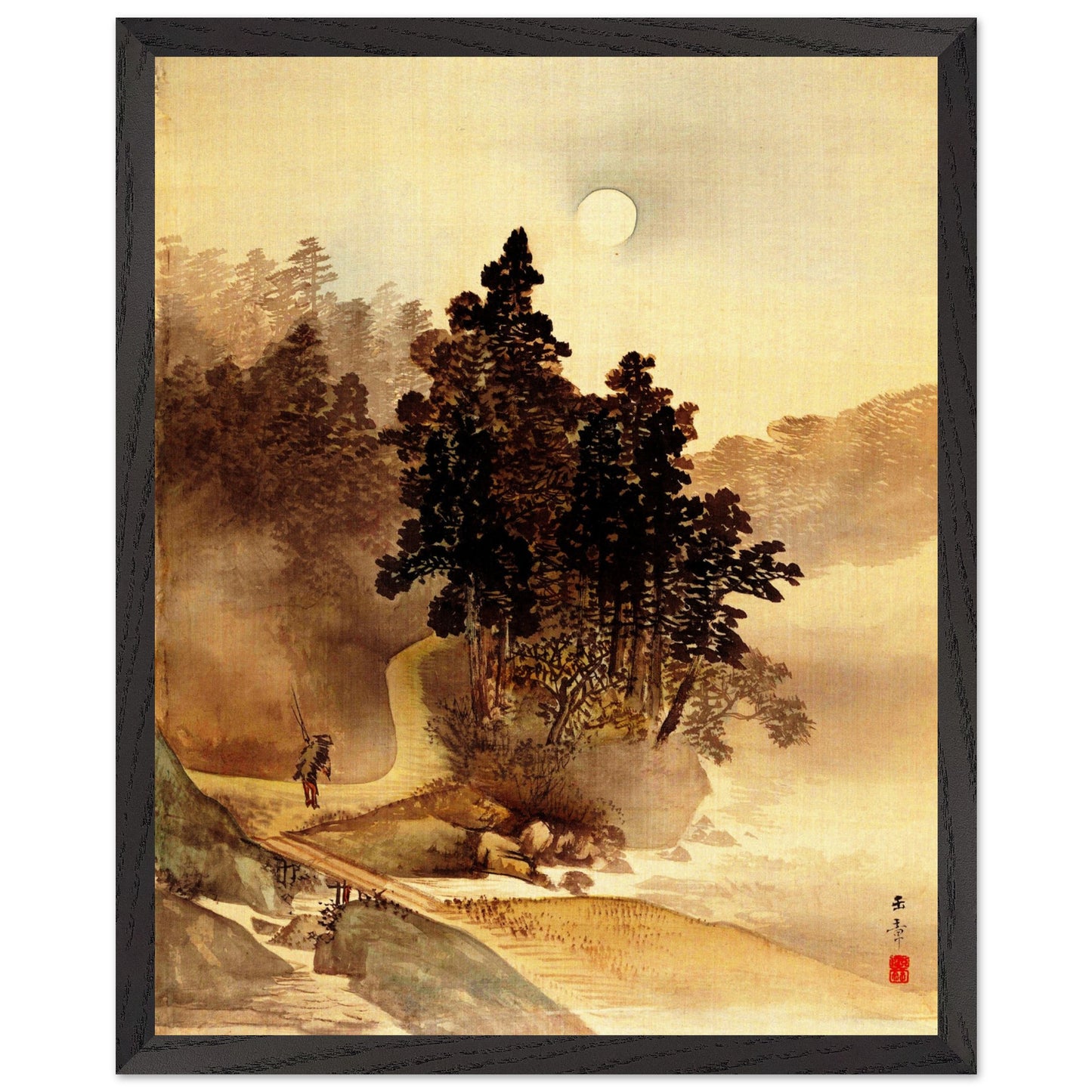 Reisen bei Mondschein (Kawabata Gyokushō)