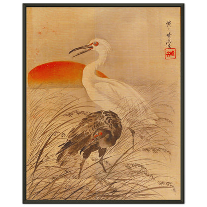 Kraniche im Sumpf (Kawanabe Kyōsai)