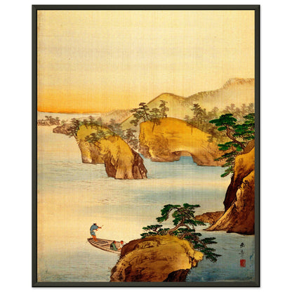 Flussszene mit felsigen Hügeln (Kawabata Gyokushō)